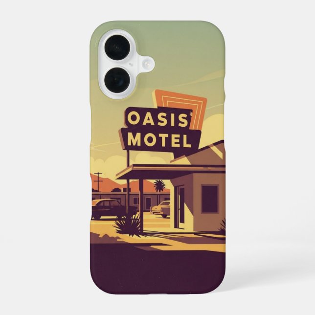 Motel Entrance iPhone 16 Case (Back)