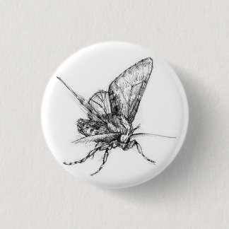 Moth 3 Cm Round Badge