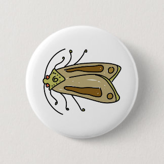 moth 6 cm round badge