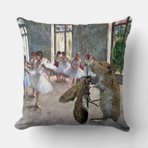 Moth and Mouse Cotillion Cushion