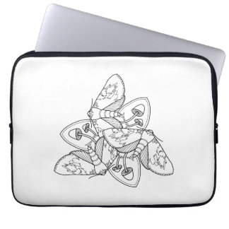Moth and Mushroom Laptop Sleeve 10 inch
