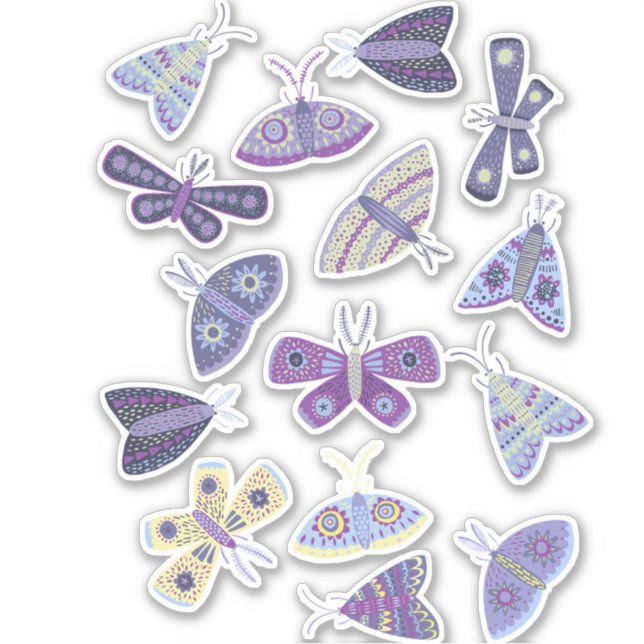 Moth Blue Purple Art (Front)