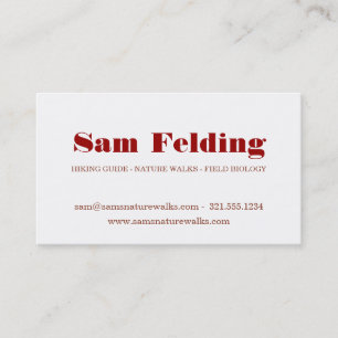 Moth Business Card - for Lepidopterist