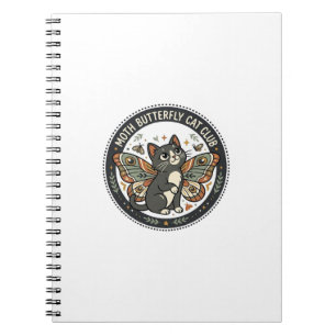 Moth Butterfly Cat POD Vector Art - Moth Butterfly Notebook