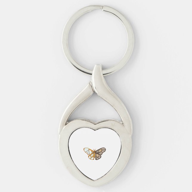 Moth Butterfly Dragonfly Insect Key Ring (Front)