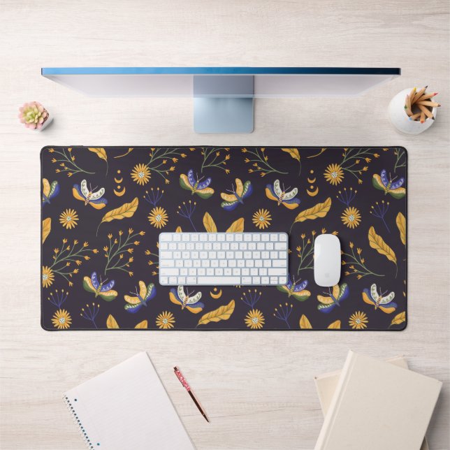 Moth Butterfly Pattern Desk Mat (Office 1)