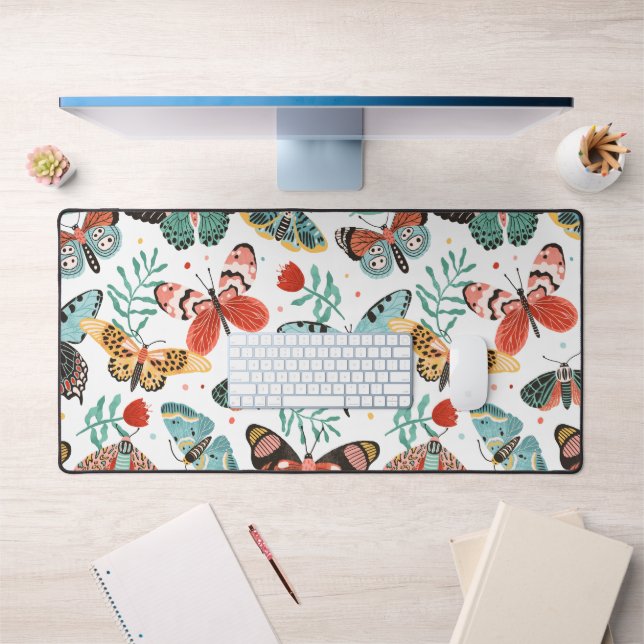 Moth Butterfly Pattern Desk Mat (Office 1)