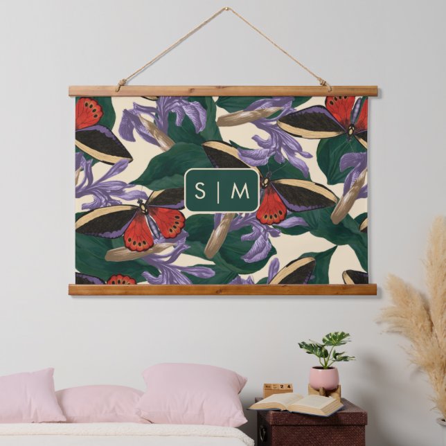 Moth Butterfly pattern Hanging Tapestry (Bedroom)