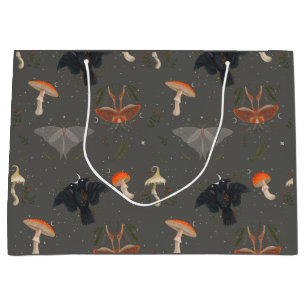 Moth Butterfly Pattern Large Gift Bag