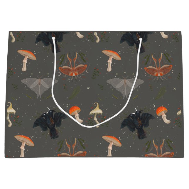 Moth Butterfly Pattern Large Gift Bag (Front)