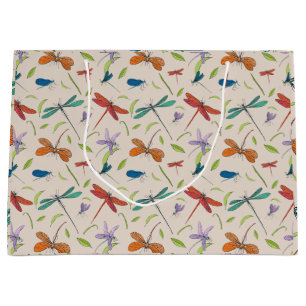 Moth Butterfly Pattern Large Gift Bag