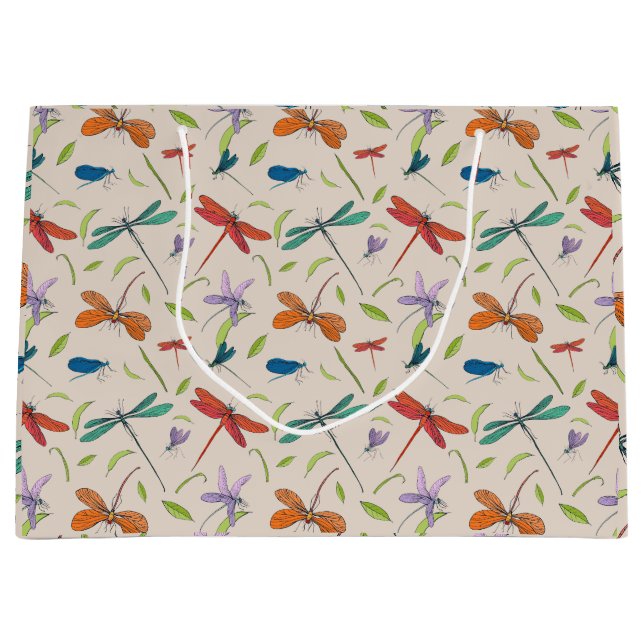 Moth Butterfly Pattern Large Gift Bag (Front)