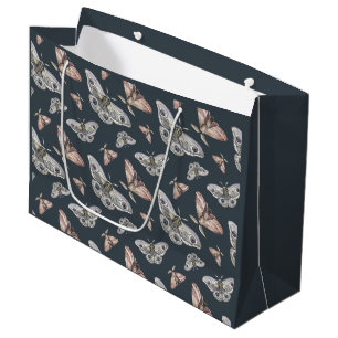 Moth Butterfly Pattern Large Gift Bag