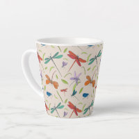 Moth Butterfly Pattern Latte Mug