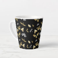  moth butterfly pattern Latte Mug
