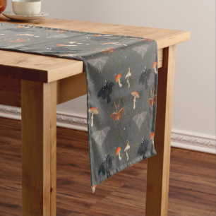Moth Butterfly Pattern Short Table Runner
