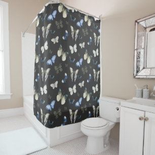 Moth Butterfly Pattern Shower Curtain