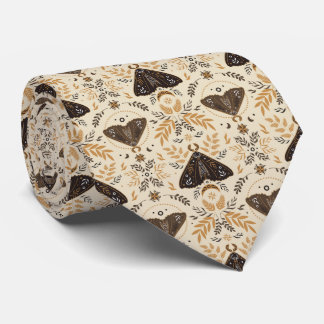 Moth Butterfly Pattern Tie