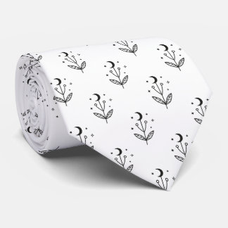 Moth Butterfly Pattern Tie