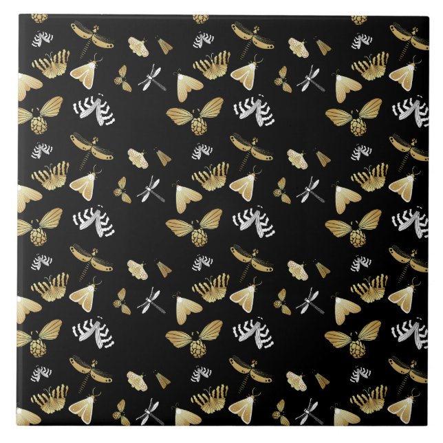 Moth Butterfly Pattern Tile (Front)
