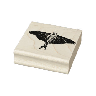 Moth Butterfly  Rubber Stamp
