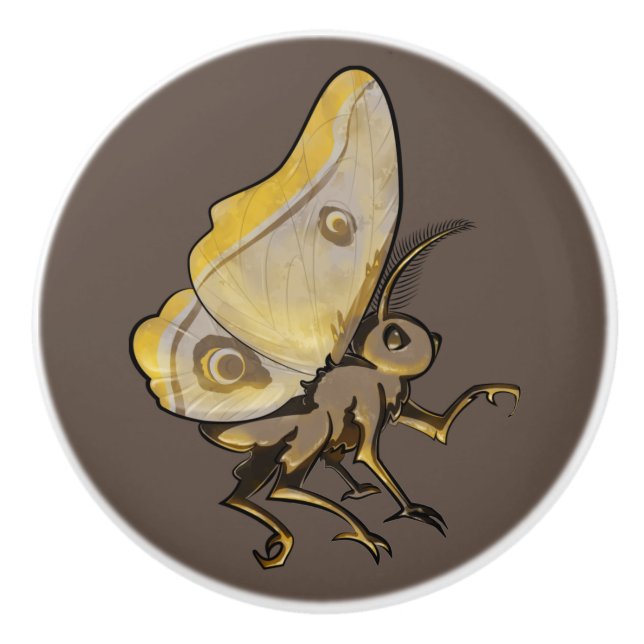 Moth Ceramic Knob (Front)