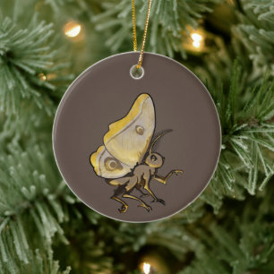 Moth Ceramic Tree Decoration