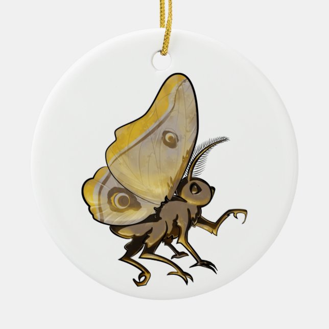 Moth Ceramic Tree Decoration (Front)