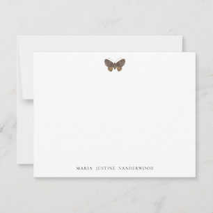 Moth Classic Personalised Stationery Note Card