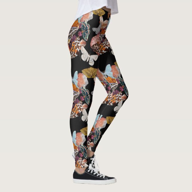 Moth Cotillion | Goblincore Witchy Leggings (Right)