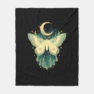 Moth Fairycore Goblincore Whimsigoth Cottagecore Fleece Blanket