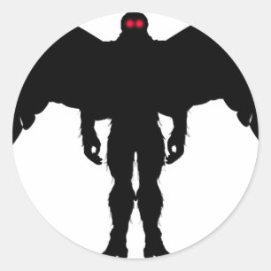 Moth Man Classic Round Sticker