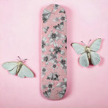 Moth Meadow Skateboard<br><div class="desc">Textured floral moth pattern</div>
