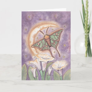 Moth & Moonflowers Card