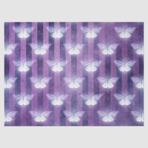 Moth night white glow purple striped butterfly  tissue paper