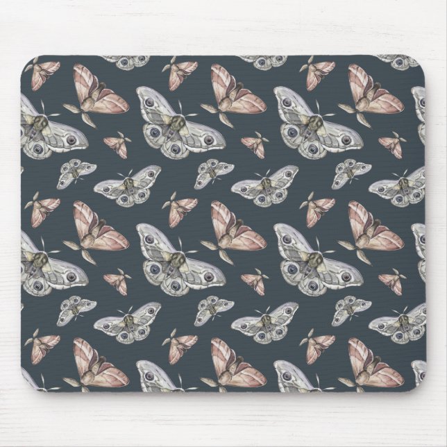 Moth Pattern Mouse Mat (Front)