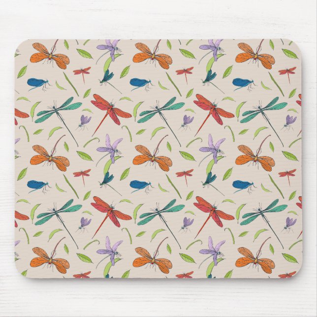Moth Pattern  Mouse Mat (Front)