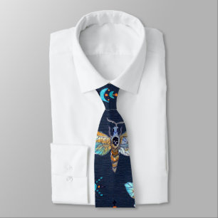 Moth Pattern Tie