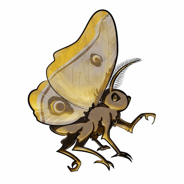 Moth Photo Sculpture Magnet (Front)