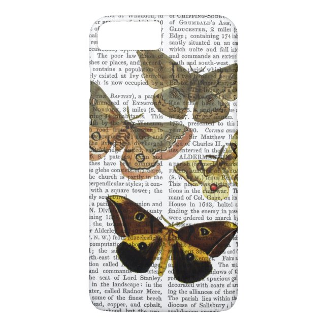 Moth Plate 4 Case-Mate iPhone Case (Back)