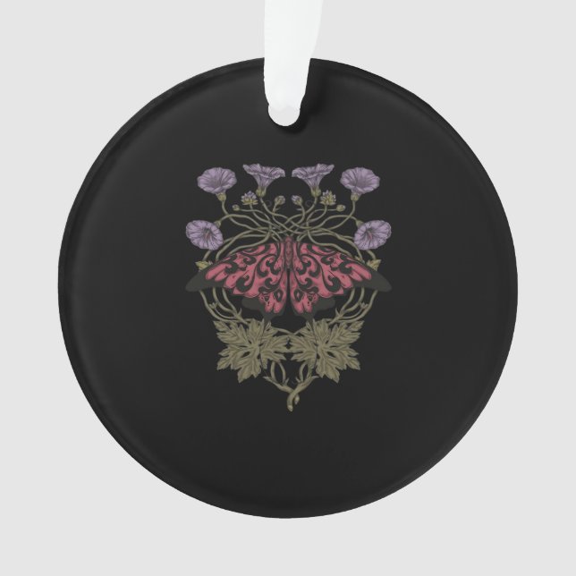 Moth Talisman - Whimsigoth Witchy Art - Colour Ver Ornament (Front)
