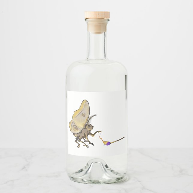 Moth to a Flame Liquor Bottle Label (Front)