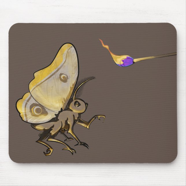 Moth to a Flame Mouse Mat (Front)