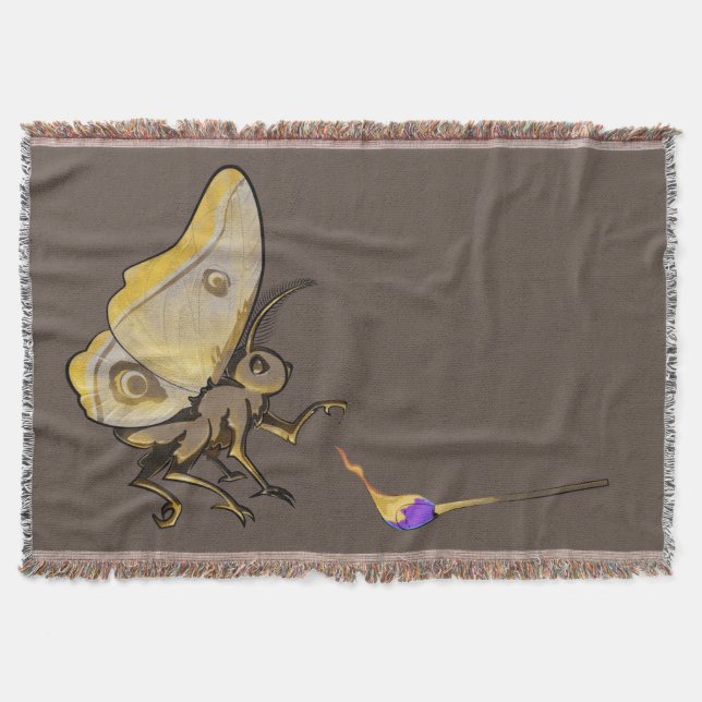 Moth to a Flame Throw Blanket (Front)