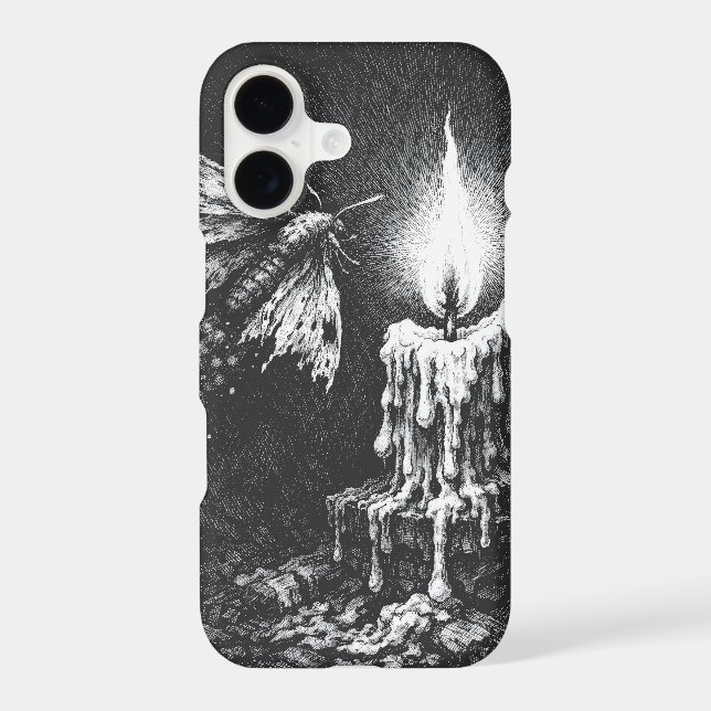 Moth to the Flame — by BurnsInHell iPhone Case (Back)
