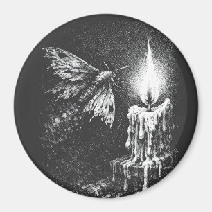 Moth to the Flame — by BurnsInHell Magnet