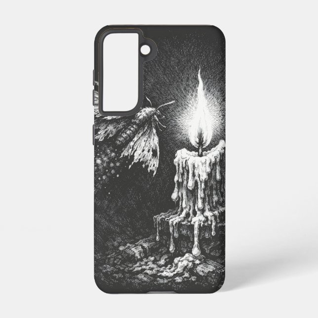 Moth to the Flame — by BurnsInHell Samsung Galaxy S21 Case (Back)