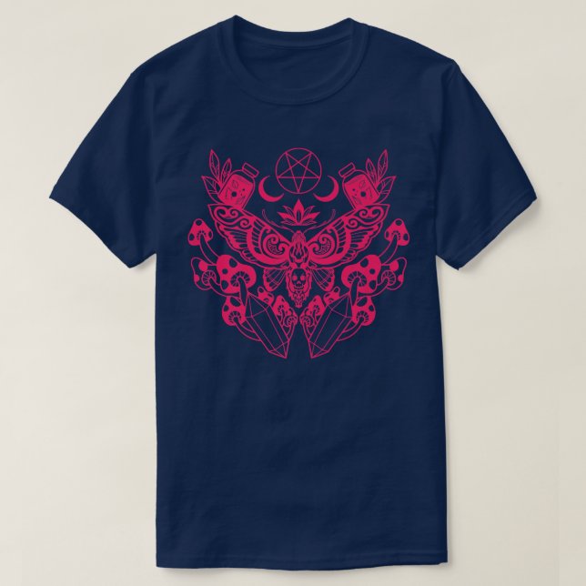 Moth Viking Pagan Wicca167 T-Shirt (Design Front)
