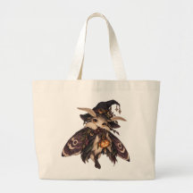 Moth Witch Dark Halloween Tote Bag