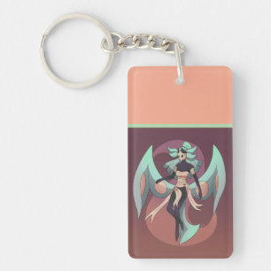 Moth women key ring